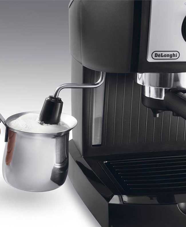 Black DeLonghi EC146.B Coffee Maker with Cappuccino System