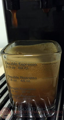 Sample Espresso Shot on Krups XP3440