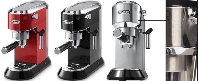 Delonghi Dedica EC 680 color variety and materials