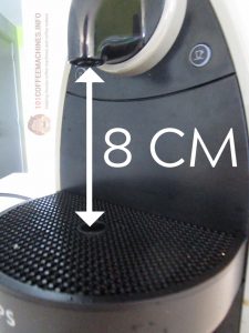 Maximum Cup Height is only 8 cm