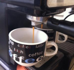 Making espresso on Mr Coffee Cafe Barista ECMP-1000